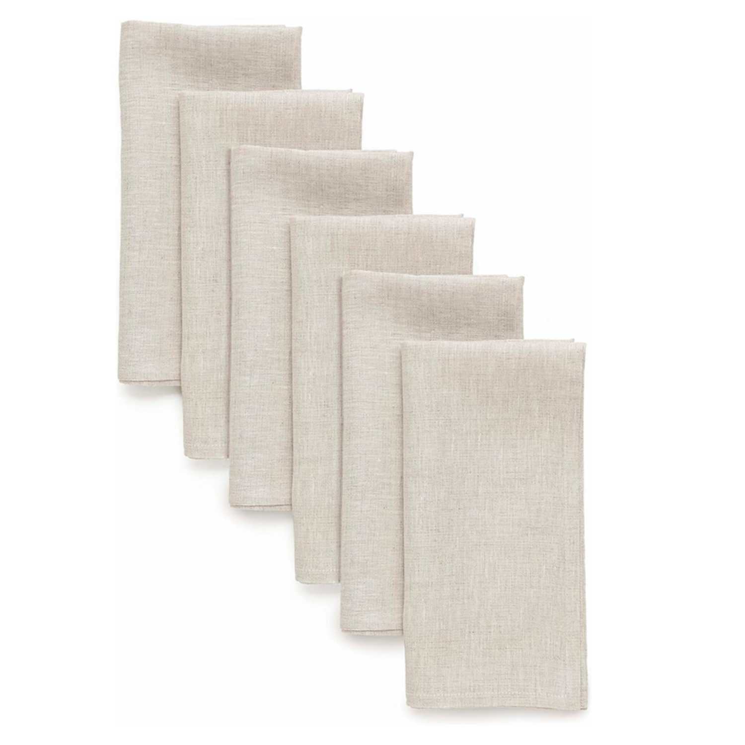 6 Pieces 100% Linen Dinner Nap - огляд і ціна Linen Napkin Set