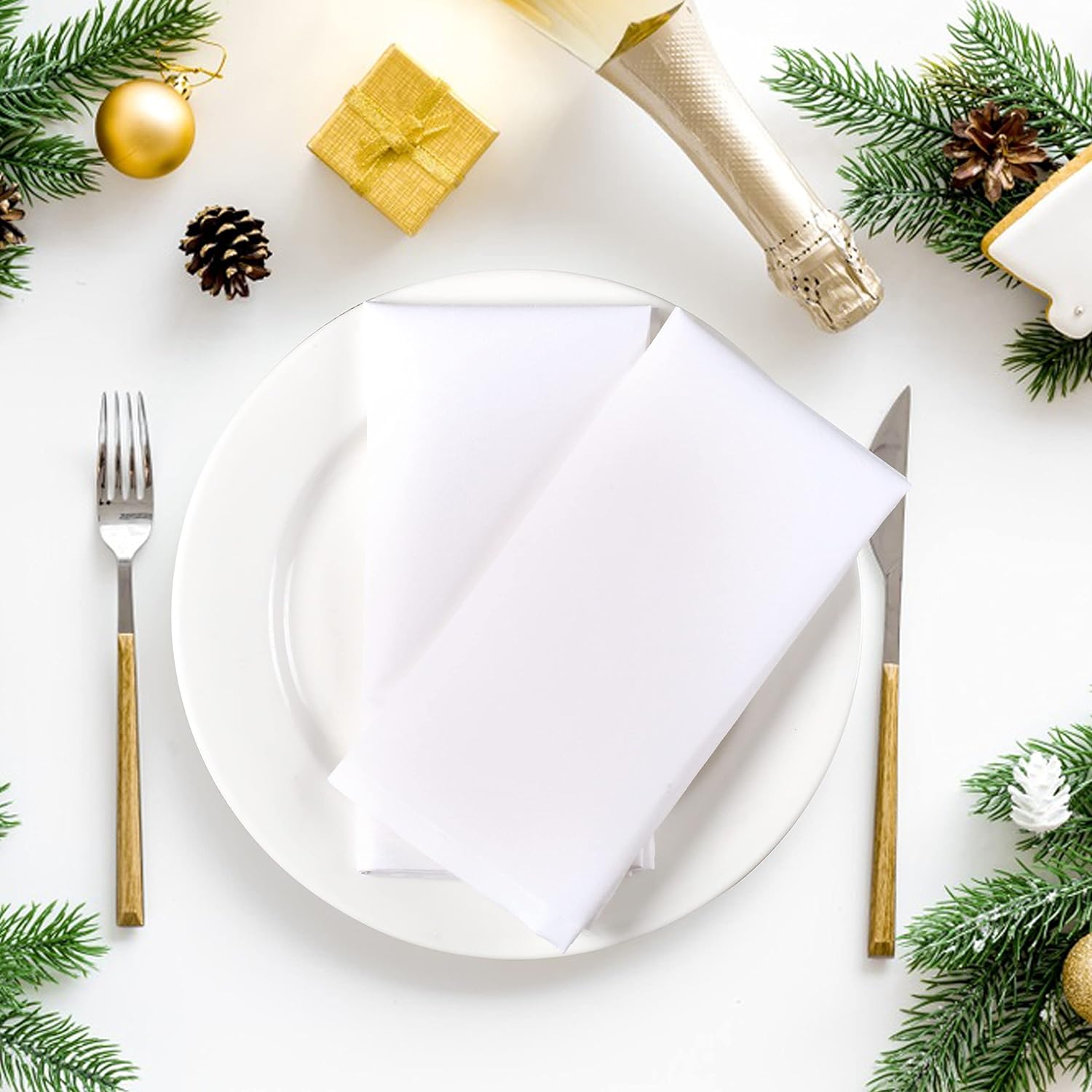 6 Pieces 100% Cotton Dinner Na - огляд і ціна Linen Napkin Set
